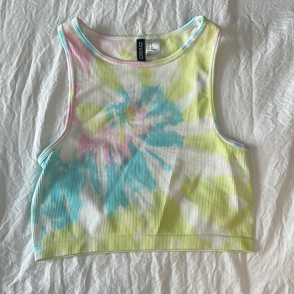 H&M ribbed tie dye tank top